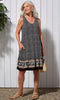 Tribal Tribal - Sleeveless V Neck Dress - Black available at The Good Life Boutique