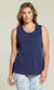 Tribal Tribal - Tank Top W/Buttons - Deepblue available at The Good Life Boutique