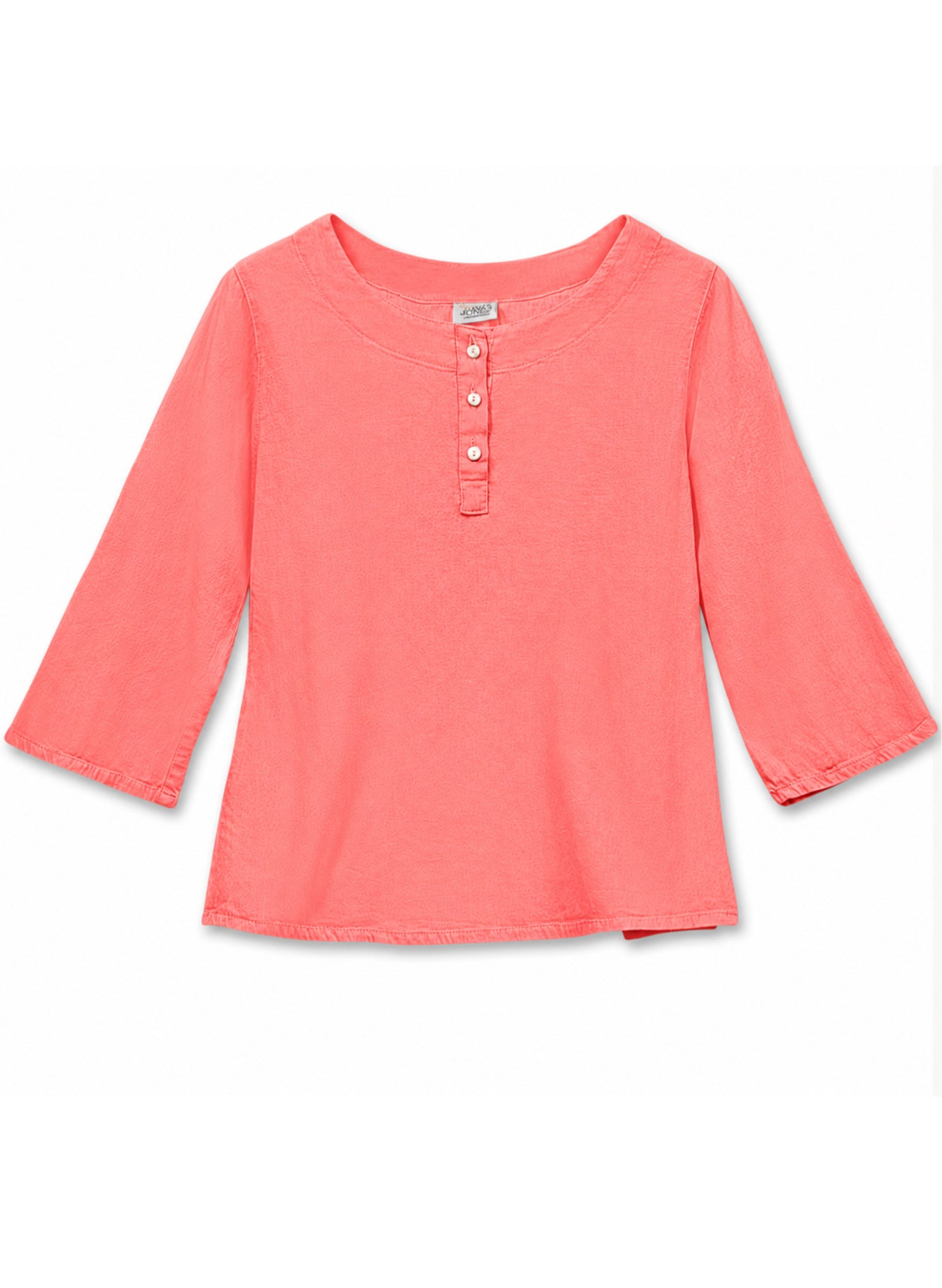 Tunic - Button Down Front -Coral