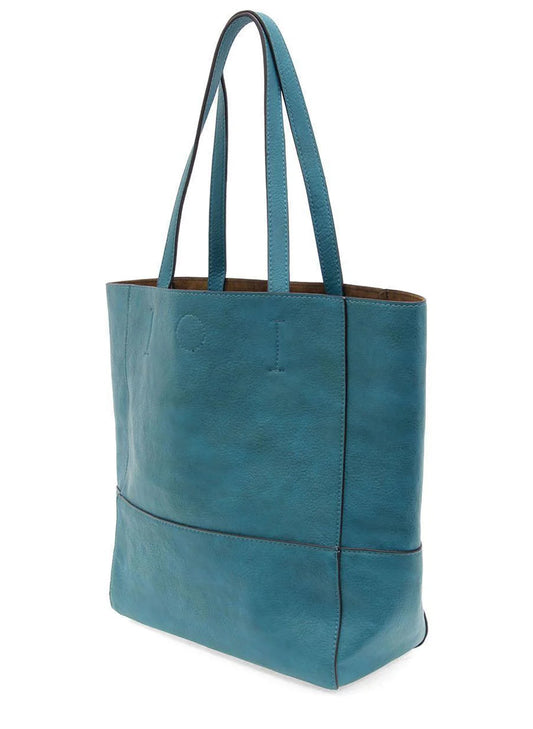 Joy Accessories Turq Faith Raw Edge Tote available at The Good Life Boutique