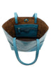 Joy Accessories Turq Faith Raw Edge Tote available at The Good Life Boutique