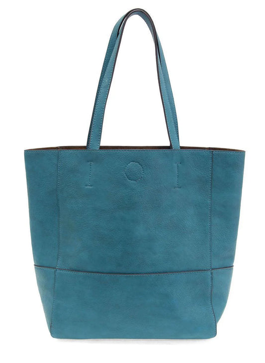 Joy Accessories Turq Faith Raw Edge Tote available at The Good Life Boutique