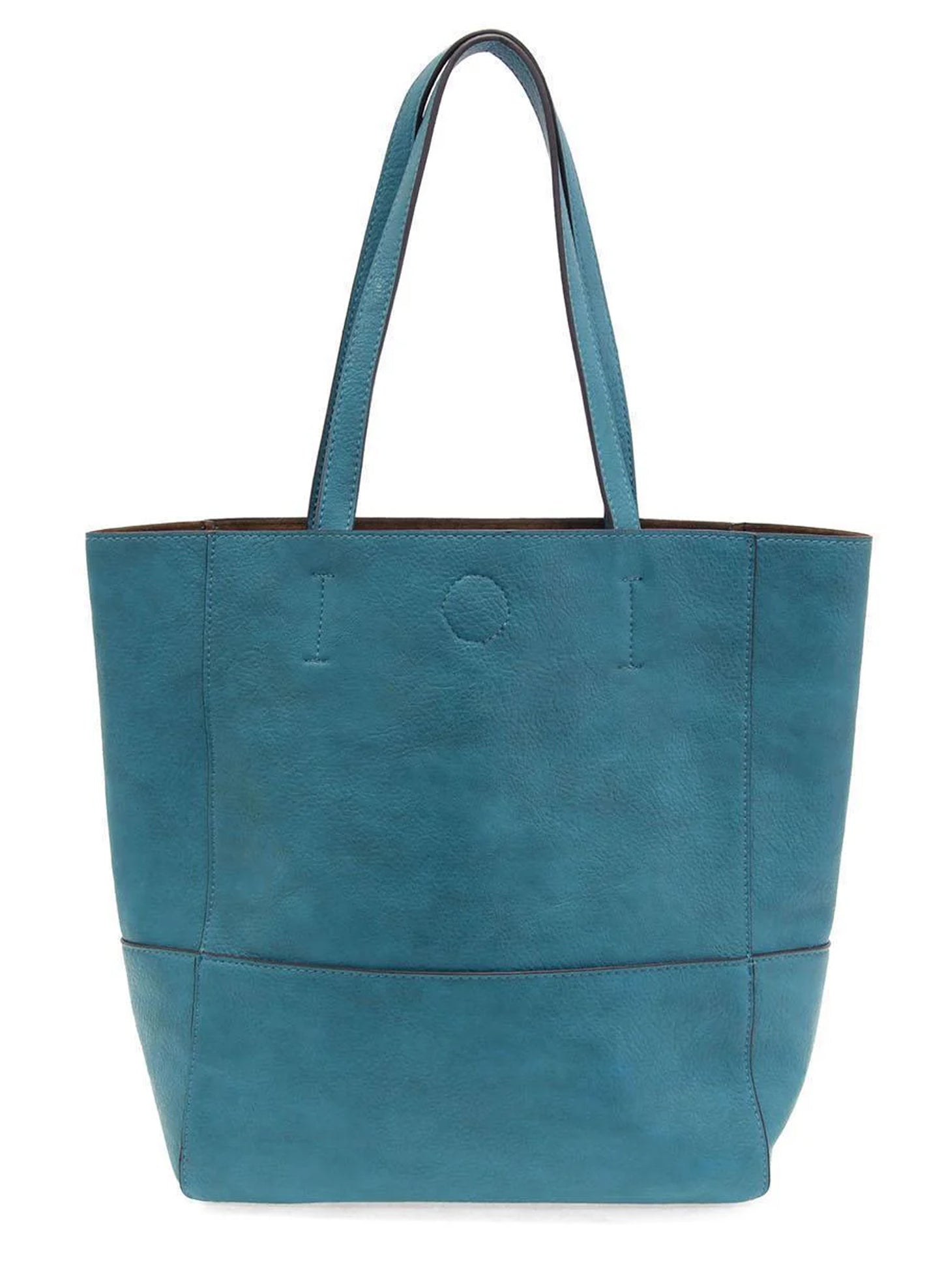 Joy Accessories Turq Faith Raw Edge Tote available at The Good Life Boutique