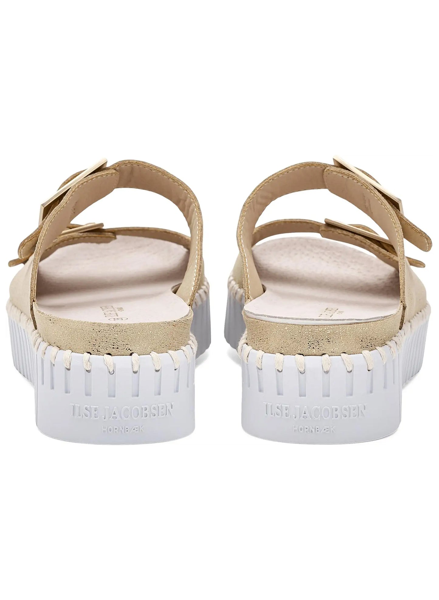 Lines of Denmark Ilse Jacobsen Two Strap Platform Sandal- Platin available at The Good Life Boutique