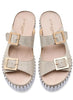 Lines of Denmark Ilse Jacobsen Two-Strap Platform Sandal- Silver available at The Good Life Boutique