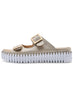 Lines of Denmark Ilse Jacobsen Two-Strap Platform Sandal- Silver available at The Good Life Boutique