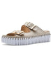 Lines of Denmark Ilse Jacobsen Two-Strap Platform Sandal- Silver available at The Good Life Boutique