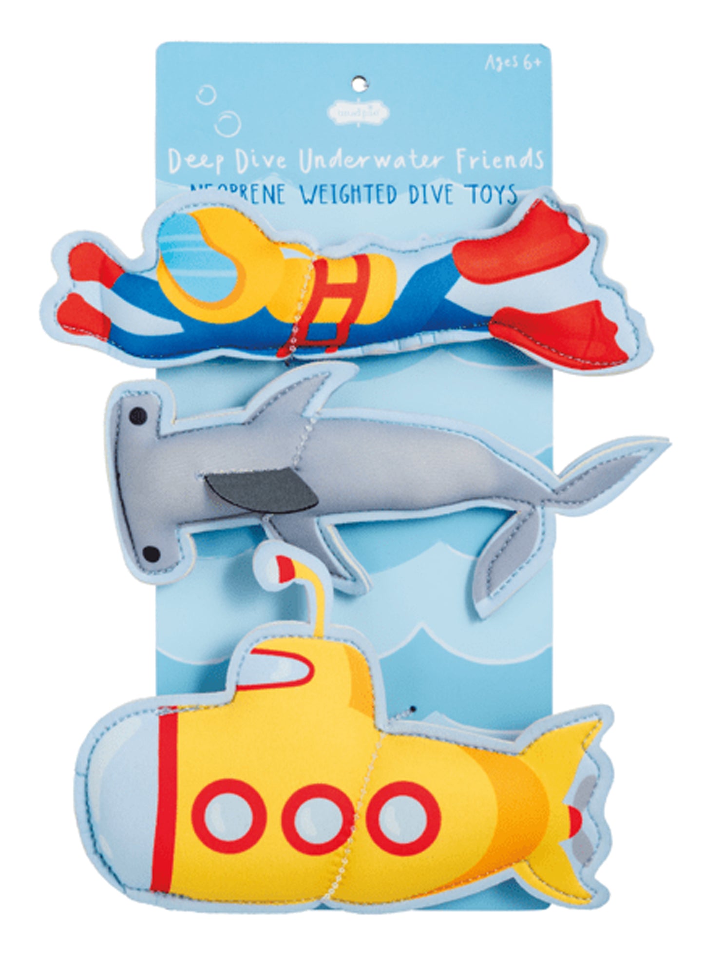 Mud Pie Underwater Neoprene Dive Toys available at The Good Life Boutique