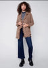 Charlie B Charlie B - Boucle Cardigan With finged Shawl Neck - Truffle available at The Good Life Boutique