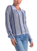 Elan Elan - 8 Sweater V Neck Button Down - Light Blue available at The Good Life Boutique