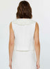 Current Air V Neck Sleeveless Button Down Vest - White available at The Good Life Boutique