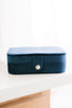 The Classy Cloth WS Velvet Jewelry Case - Navy Blue available at The Good Life Boutique