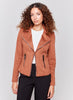 Charlie B Charlie B - Vintage Suede Moto Jacket - Terracotta available at The Good Life Boutique