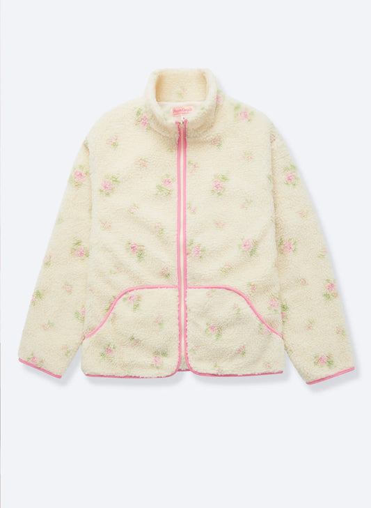 Happy Camp3R Vintage Flower Sienna Jacket - Cream available at The Good Life Boutique