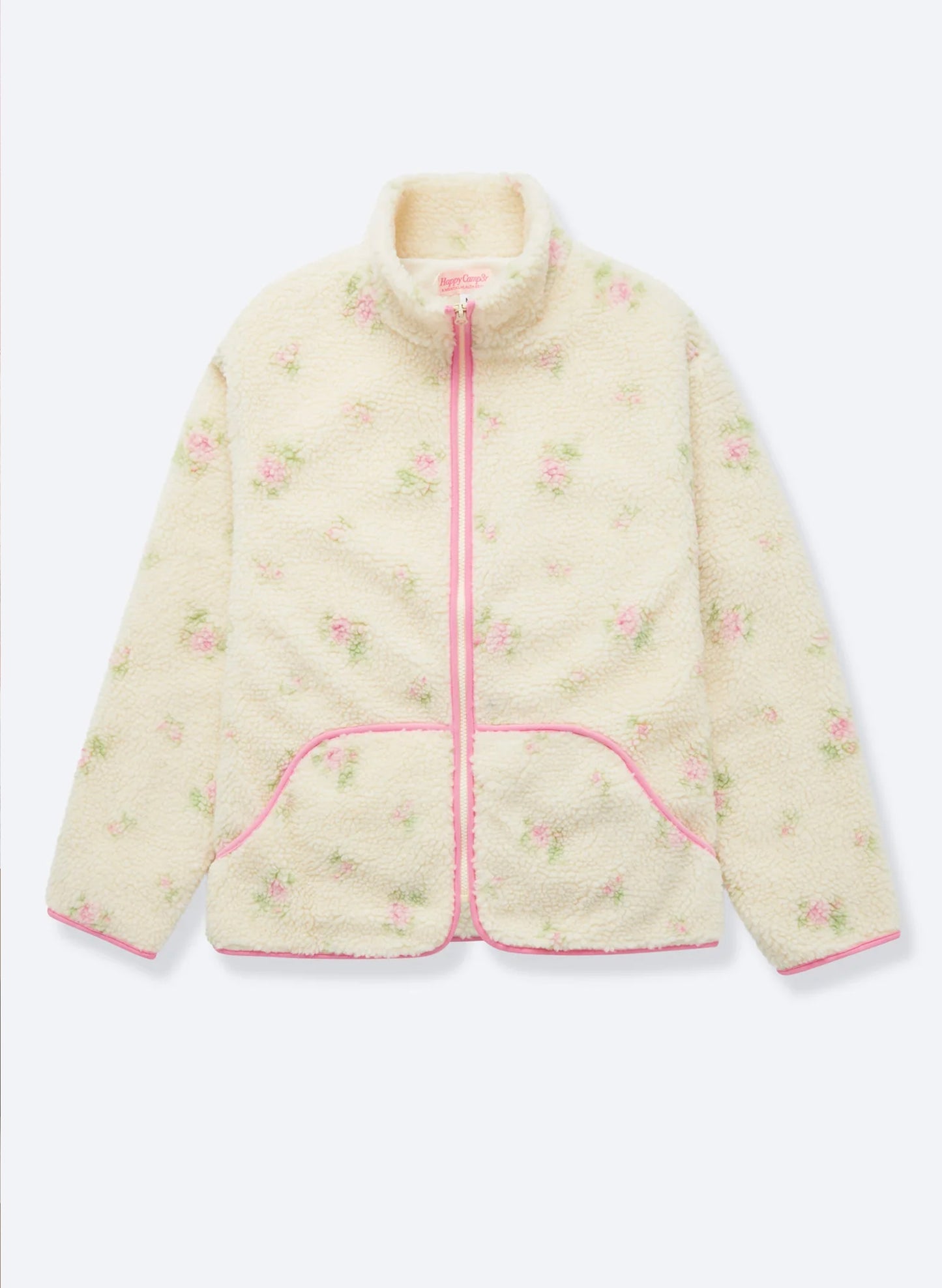 Happy Camp3R Vintage Flower Sienna Jacket - Cream available at The Good Life Boutique