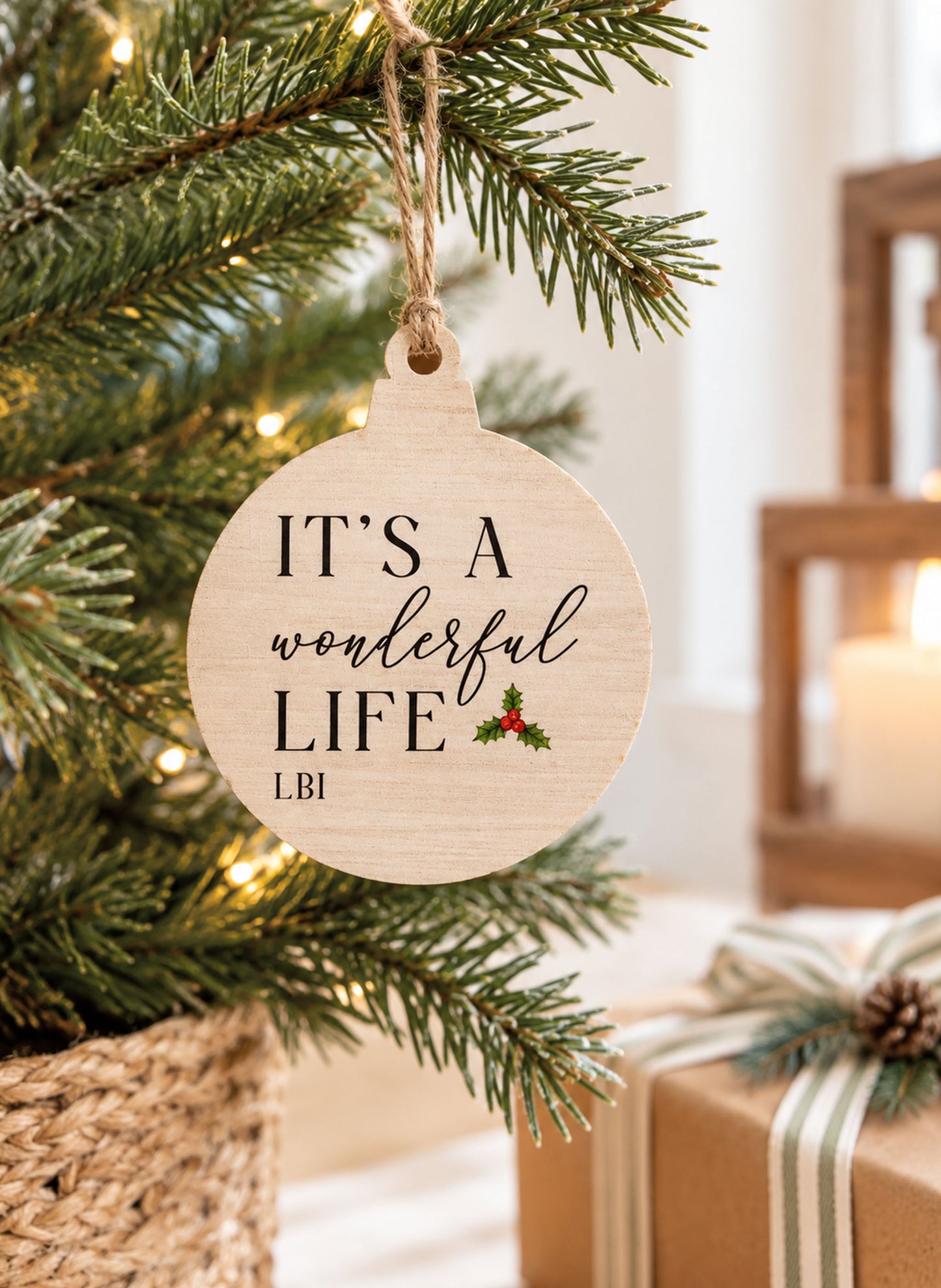 Rustic Marlin It's A Wonderful Life Ornament - LBI available at The Good Life Boutique