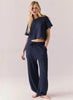 Chaser Chaser Waffle Thermal Billyy Jogger - Midnight Blue available at The Good Life Boutique