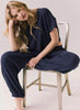 Chaser Chaser Waffle Thermal Billyy Jogger - Midnight Blue available at The Good Life Boutique