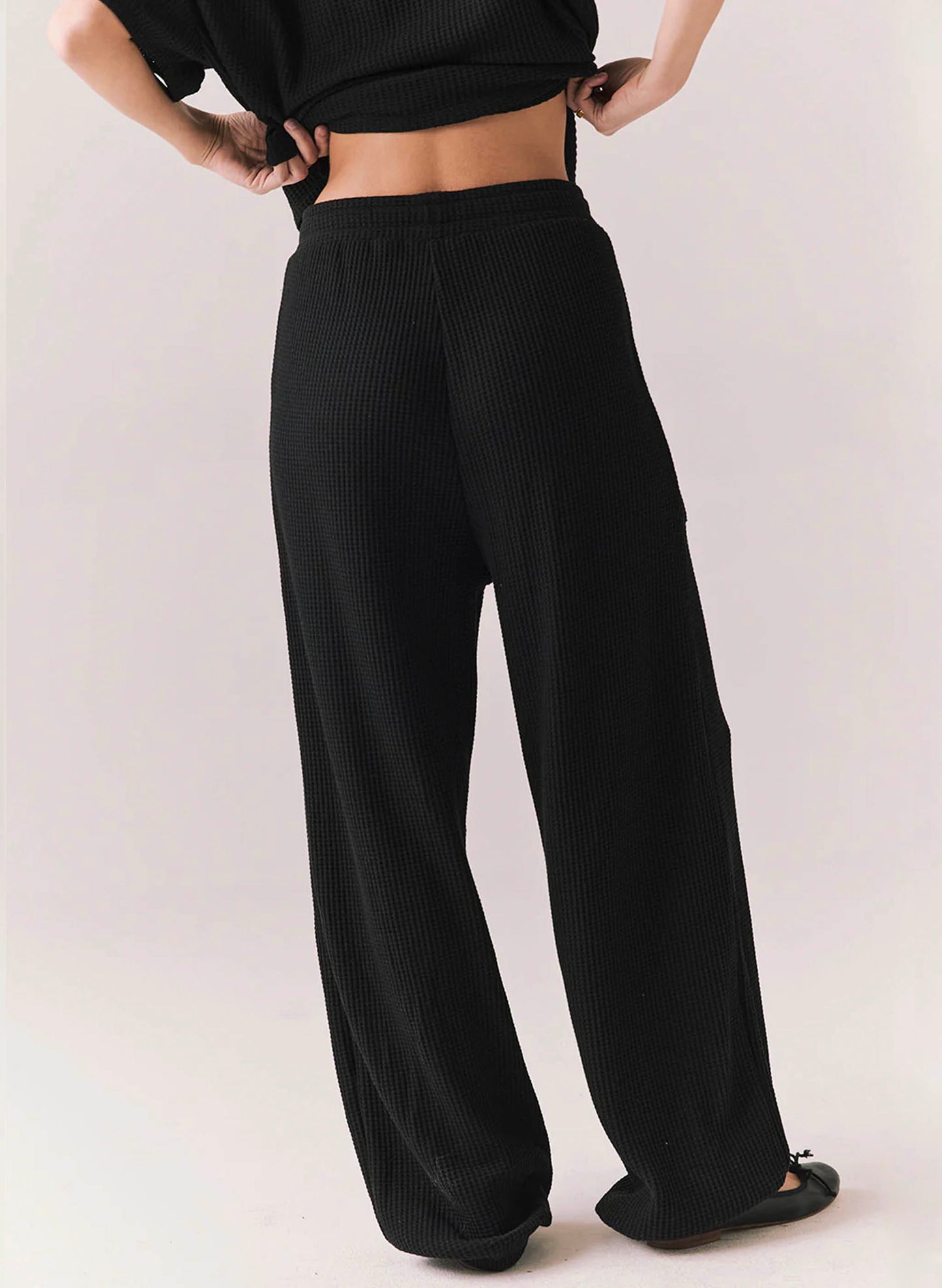 Chaser Chaser Waffle Thermal Billyy Jogger - True Black available at The Good Life Boutique