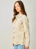 Mystree Washed Corduroy Embroidery Jacket - Almond available at The Good Life Boutique