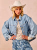 Washed Denim Jacket With Double Pocket Back Pleat