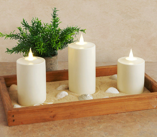 Delighted Home Weatherproof 4" Pillar Candle available at The Good Life Boutique