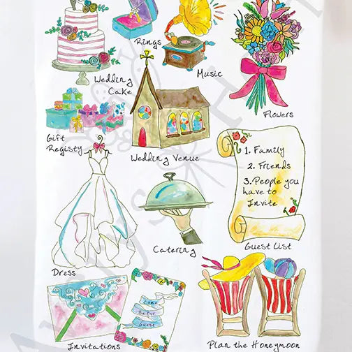 Avery's Home Wedding Checklist Kitchen Towel available at The Good Life Boutique