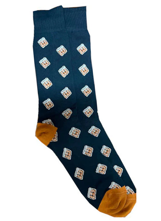 Lazyjack Press Whisky Business Socks available at The Good Life Boutique