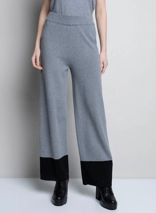 Picadilly Fashions Picadilly Wide Leg Knitted Pant - Black available at The Good Life Boutique