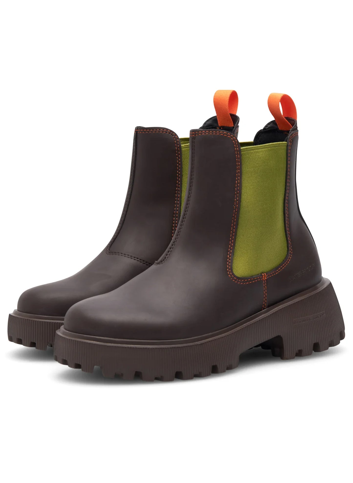 Woden Aya WaterproofAnkle Boot, Chocolate Bambus Green