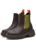 Woden Aya WaterproofAnkle Boot, Chocolate Bambus Green