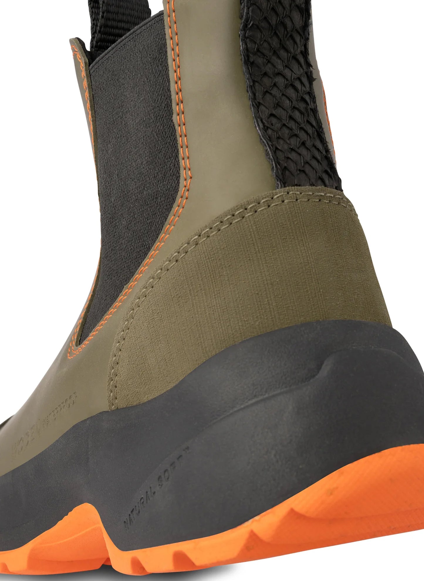 Woden Siri Waterproof Rubber Boots, Dark Olive