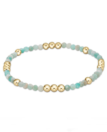 enewton design Worthy Pattern 3mm Bead Bracelet - Amazonite available at The Good Life Boutique