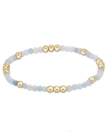 enewton design Worthy Pattern 3mm Bead Bracelet - Aquamarine available at The Good Life Boutique