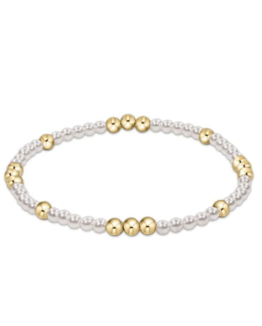 enewton design Worthy Pattern 3mm Bead Bracelet - Pearl available at The Good Life Boutique