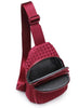 Sol & Selene Sol & Selene - Beyond - The Horizon - Woven Sling Backpack - Wine available at The Good Life Boutique