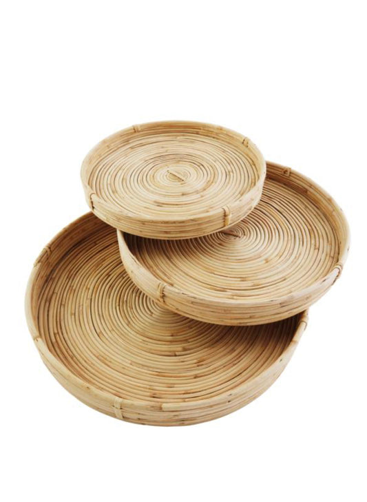 Mud Pie Woven Tray Set available at The Good Life Boutique