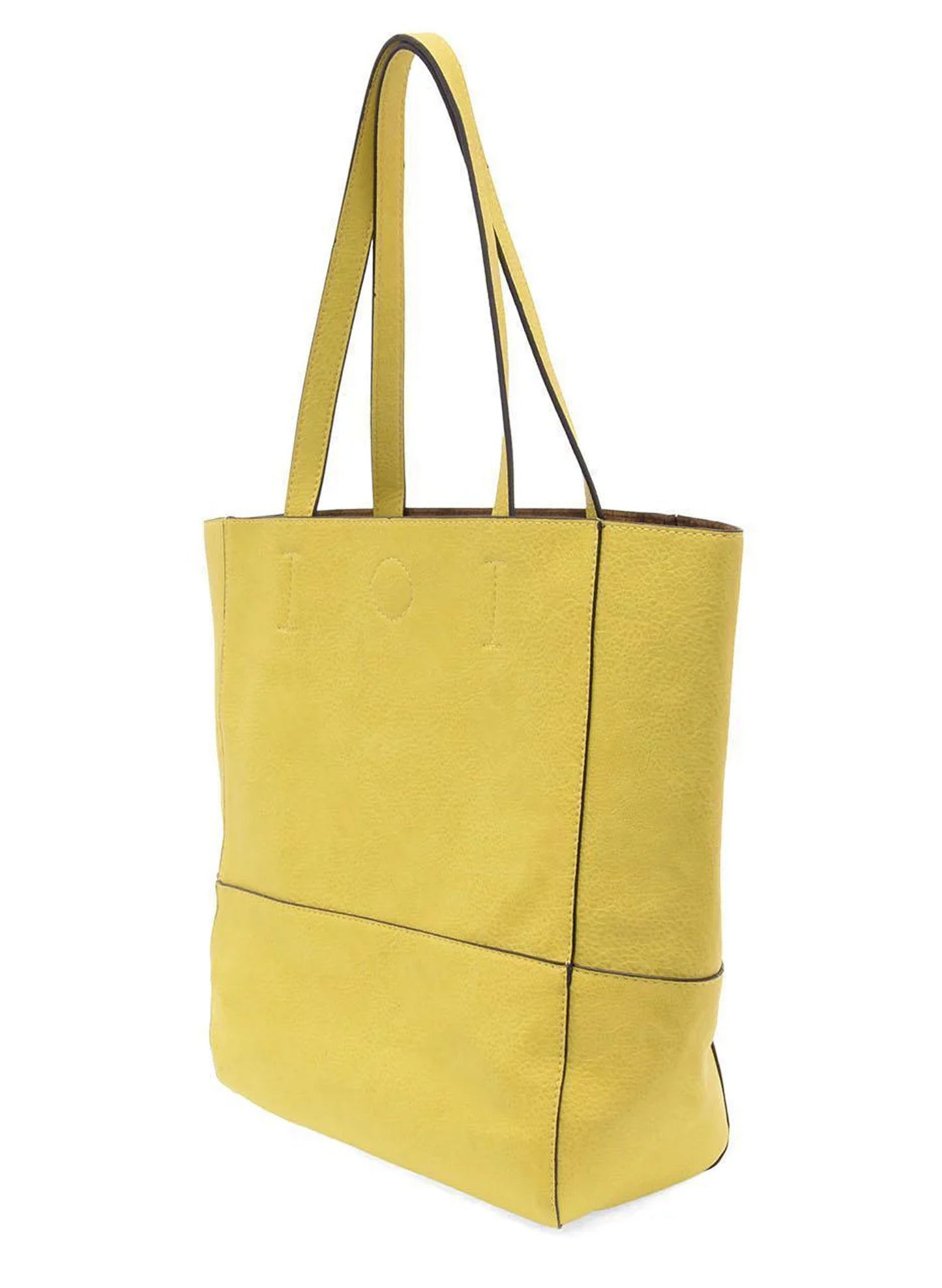 Joy Accessories Yellow Faith Raw Edge Tote available at The Good Life Boutique