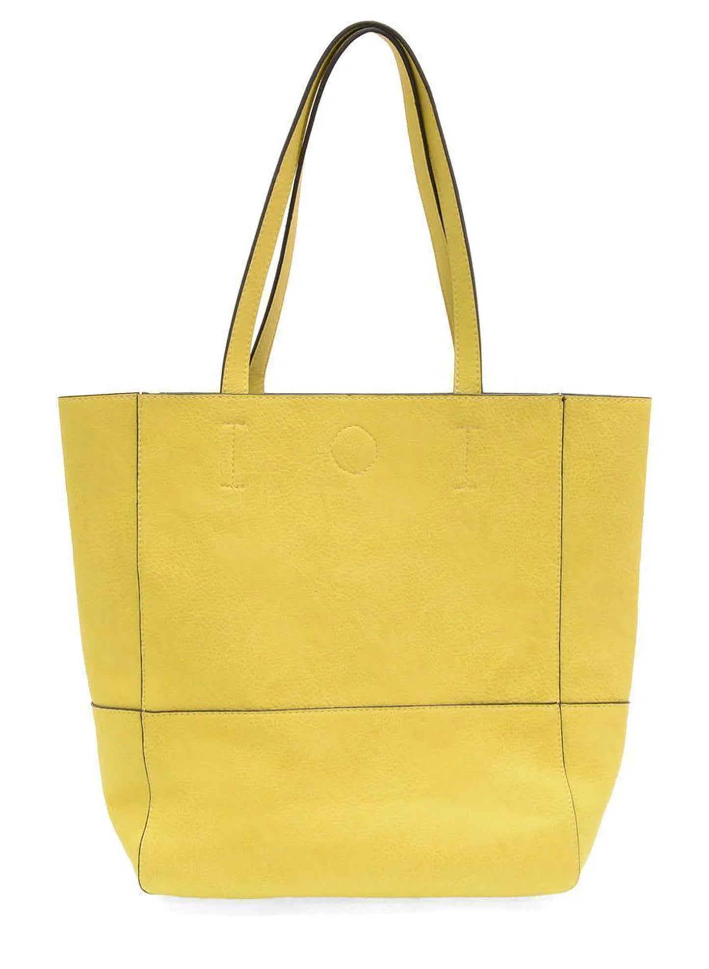 Joy Accessories Yellow Faith Raw Edge Tote available at The Good Life Boutique