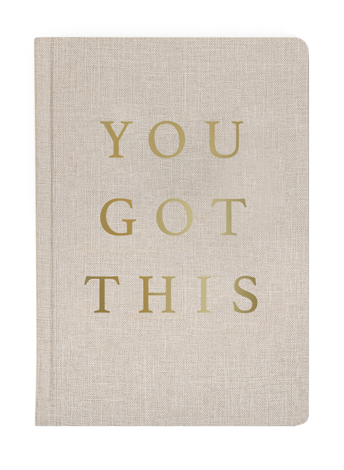 You Got This - Tan and Gold Foil Fabri Journal