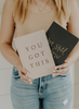 You Got This - Tan and Gold Foil Fabri Journal