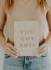You Got This - Tan and Gold Foil Fabri Journal