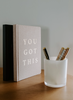 You Got This - Tan and Gold Foil Fabri Journal