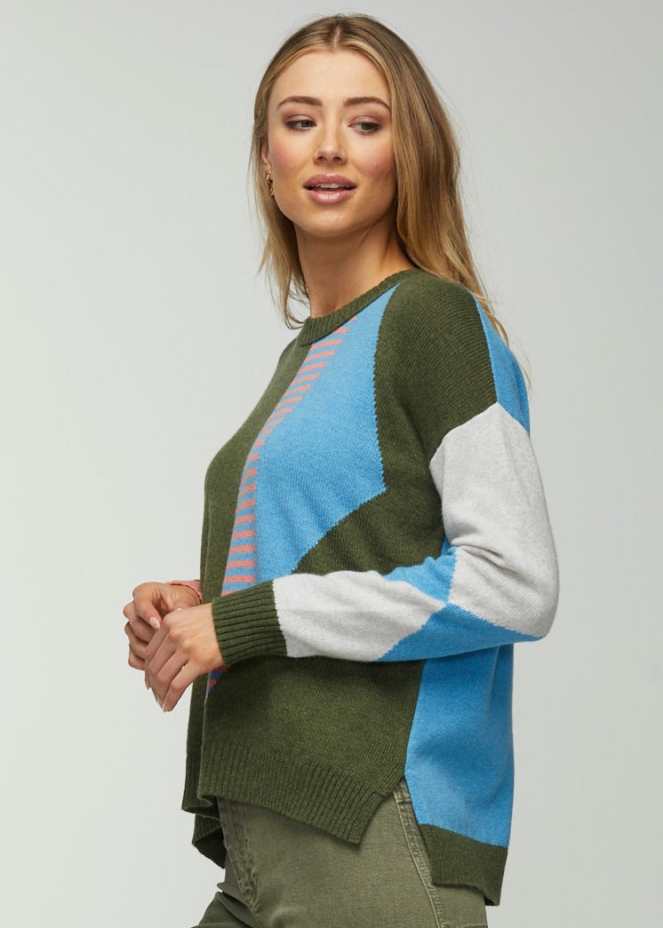 Zaket & Plover Zaket & Plover - Time Out Sweater - Khaki available at The Good Life Boutique