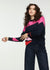 Zaket & Plover Zaket & Plover - Intarsia Trim Sweater - Navy available at The Good Life Boutique