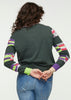 Zaket & Plover Zaket & Plover - Jacquard Stripe Sweater - Loden available at The Good Life Boutique