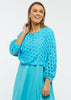 Zaket & Plover Zaket & Plover - Holey Shrug - Turquoise available at The Good Life Boutique