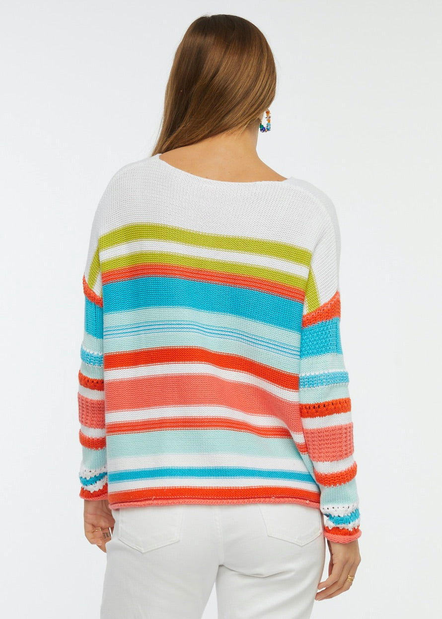 Zaket & Plover Zaket & Plover - Chunky Cotton Sweater - White available at The Good Life Boutique