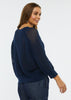 Zaket & Plover Zaket & Plover - Holey Top - Navy available at The Good Life Boutique