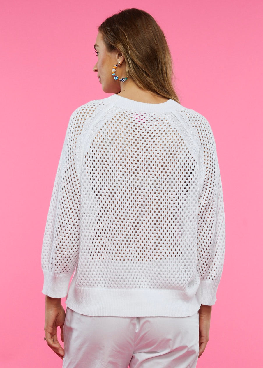 Zaket & Plover Zaket & Plover - Holey Top - White available at The Good Life Boutique